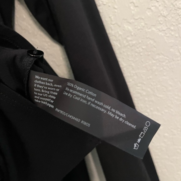 Eileen Fisher Organic Cotton Poplin Classic Collar Button Up Black Shirt PS PP - Picture 5 of 7